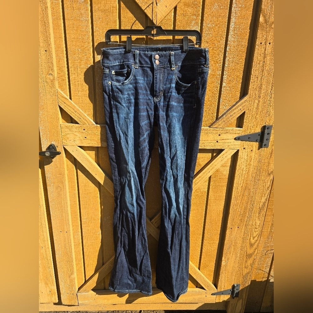 American Eagle Outfitters Dark Blue Women's Boot Cut Jeans